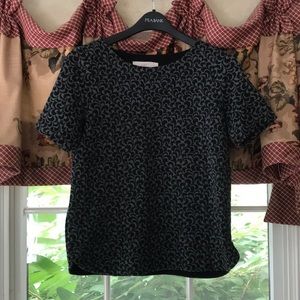 Ann Taylor Loft Black/Grey Blouse